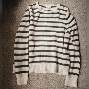 Forever 21 olive and cream sweater